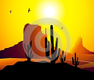 Monument Valley Arizona Vector