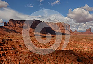 Monument Valley on a cloudy day in the southwest