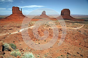 Monument Valley, desert canyon in Utah, USA