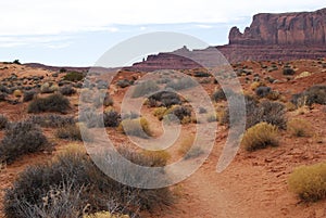 Monument Valley landscape, hike path