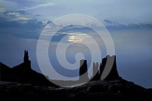 Monument Valley moonlight