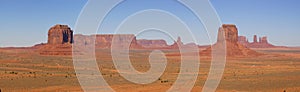 Monument Valley Panorama With 5 Mesas