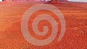 Monument valley rock formations in Navajo land