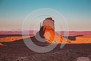 Monument Valley at sunset, Arizona, USA