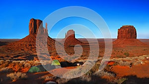 Monument Valley Sunset Panorama, Navajo Indian Tribal Park, USA