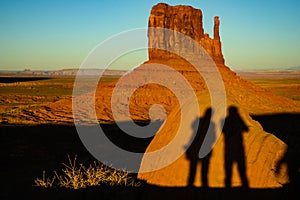 Monument Valley sunset view with shadows
