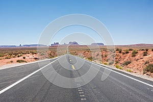 Monument Valley and U.S. Route 163.