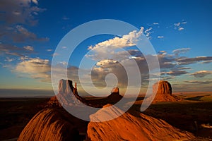 Monument Valley Utah at sunset