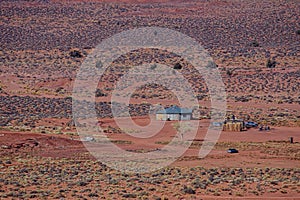 MONUMENT VALLEY, UTAH/USA - NOVEMBER 10 : Buildings in Monument