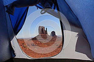 Monument Valley view from tent