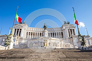 The Monument of Victor Emmanuel II in Rome, Italy