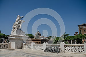 Monument of Vittorio Emanuele II, in the venice square of Rome. Italy