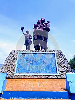 Bedol Desa Monument in Gajah Mungkur Reservoir