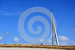 Monument the white bird  in Etretat, Normandy, France