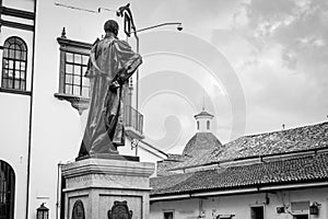 Monument in white city popayan colombia south america photo