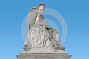 Monument of woman, France, Paris, sitting warrior