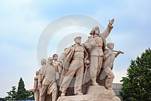 Monument of the working class of China on Tian`an men square