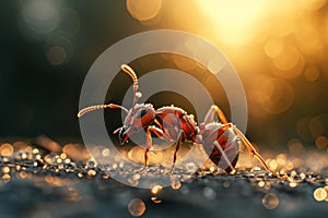 Monumental Ant background. Generate Ai photo