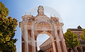 Monumental Arch dedicated to Pope Clement XIV in Santarcangelo, Italy