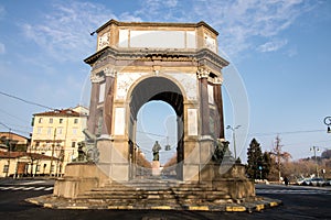 Monumental Arch the weapon of Artillery, Viale Virgilio, Torino, Italy photo