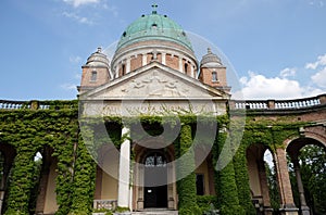 Monumental architecture of Mirogoj cemetery arcades in Zagreb