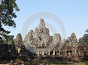 Monumental Bayon temple, Cambodia