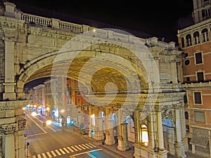 Monumental Bridge in Genoa, Italy