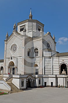 Monumental cemetery in milan, italy