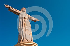 Monumental Christ at Atachi Hills. Taxco, Mexico