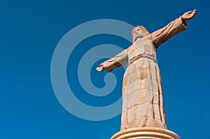 Monumental Christ at Atachi Hills. Taxco, Mexico