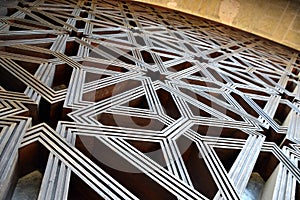 Monumental door detail in the historic of Cordoba Spain