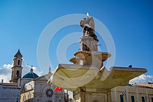 Monumental fountain. Mola di Bari. Puglia. Italy