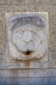 Monumental fountain. Satriano di Lucania. Italy.