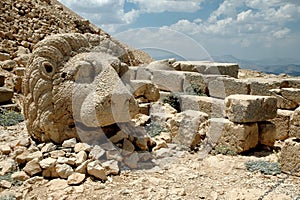 Monumental god heads on mount Nemrut, Turkey