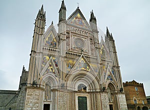 The monumental gothic cathedral of Orvieto