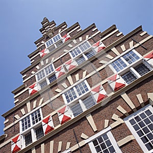 Monumental house with stepped gable in Leiden