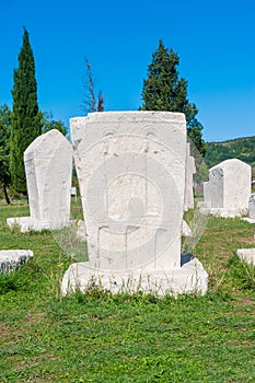 Monumental medieval tombstone in Stolac, Herzegovina