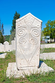 Monumental medieval tombstone in Stolac, Herzegovina