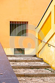 Monumental staircases in Menton, France