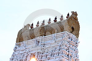 Lord Shiva temple gopura in omkar hills photo