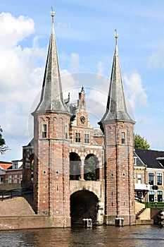 Monumental Water Gate in Sneek, Holland