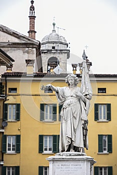 The Monumento alla Bella Italia in Piazzetta della Liberta in Brescia, Italy photo