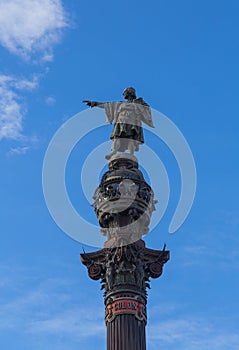 Monumento a Colon in Barcelona Spain photo