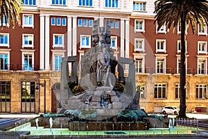Monumento a Curros EnrÃÂ­quez. A Coruna, Spain photo
