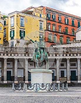 Monumento a Ferdinando I, Statua Equestre di Carlo III in Naples, Italy