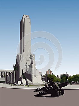 Monumento a la Bandera, Vector photo