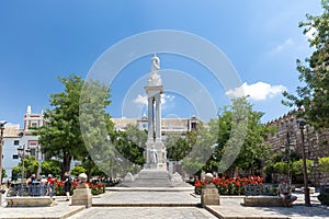 `Monumento a la Inmaculada` was inaugurated in 1918, is located in the small Plaza de Triumph