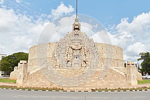 Monumento a la Patria in Merida, a Neo-Mayan monument erected in 1956 photo