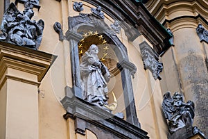 Monuments and architecture details in Linz, Austria