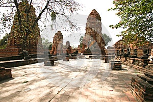 Monuments of buddah, ruins of Ayutthaya